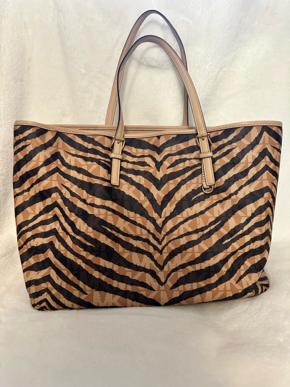 Vintage Michael Kors “tiger” striped handbag/tote